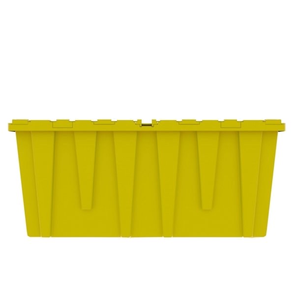 Attached Lid Tote in Yellow