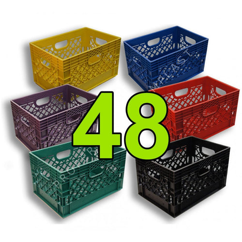 48 Rectangular Milk Crates Pallet "19x13x11"
