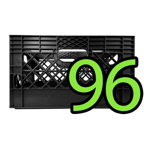 96 Rectangular Milk Crates Pallet (Black Only) "19x13x11"
