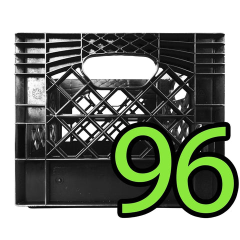 96 Square Milk Crates Pallet (Black Only)  "13x13x11"