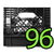 96 Square Milk Crates Pallet (Black Only)  "13x13x11"