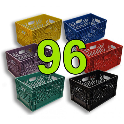 96 Rectanglular Milk Crates Pallet  "19x13x11"