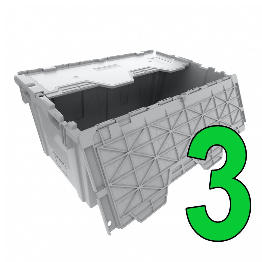 XL Attached Lid Tote — 27 × 17 × 12" – made in the USA by Farmplast