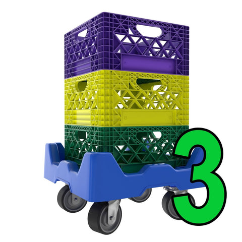 Mini Super Crate Dolly - Set of 3 "18 x 18 x 8"