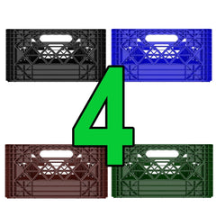 Heavy-Duty Mini Super Crates- 4 pack "14.5x14.5x7.5"
