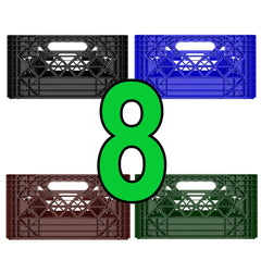 Heavy-Duty Mini Super Crates- 8 pack "14.5x14.5x7.5"