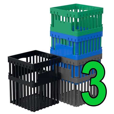 Heavy-Duty Egg Crate 180 – 3 Pack "13.1 × 12.85 × 15.2”
