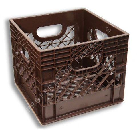 Brown Square Milk Crate