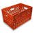 Orange Rectangular Milk Crate