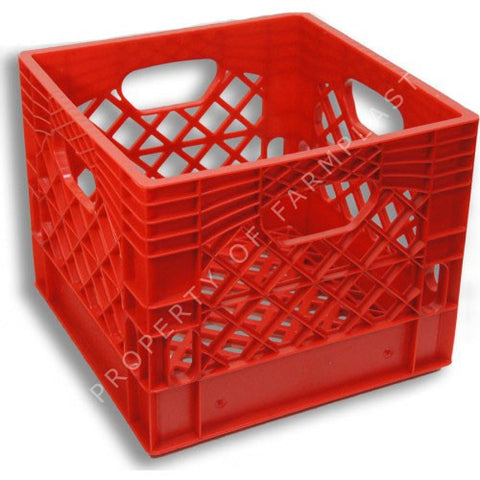 Red Square Milk Crate