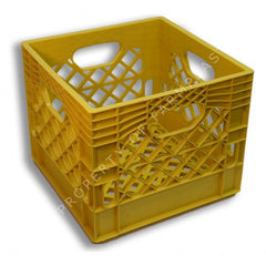 Yellow Square Milk Crate
