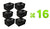96 Rectangular Milk Crates Pallet (Black Only)