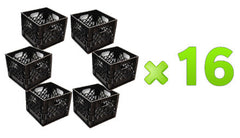 96 Square Milk Crates Pallet (Black Only)