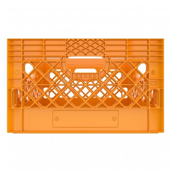 Rectangle Milk Crate in Orange