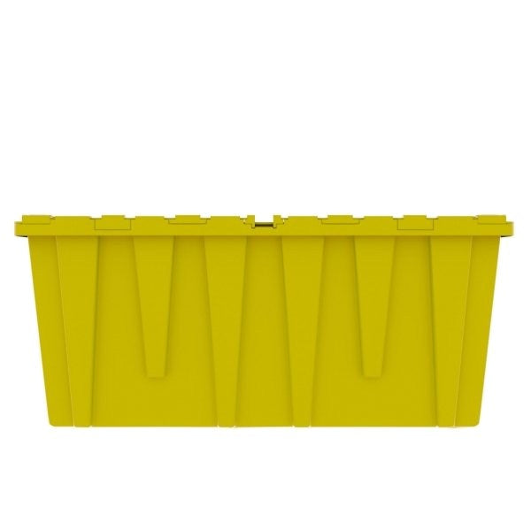 Attached Lid Tote in Yellow